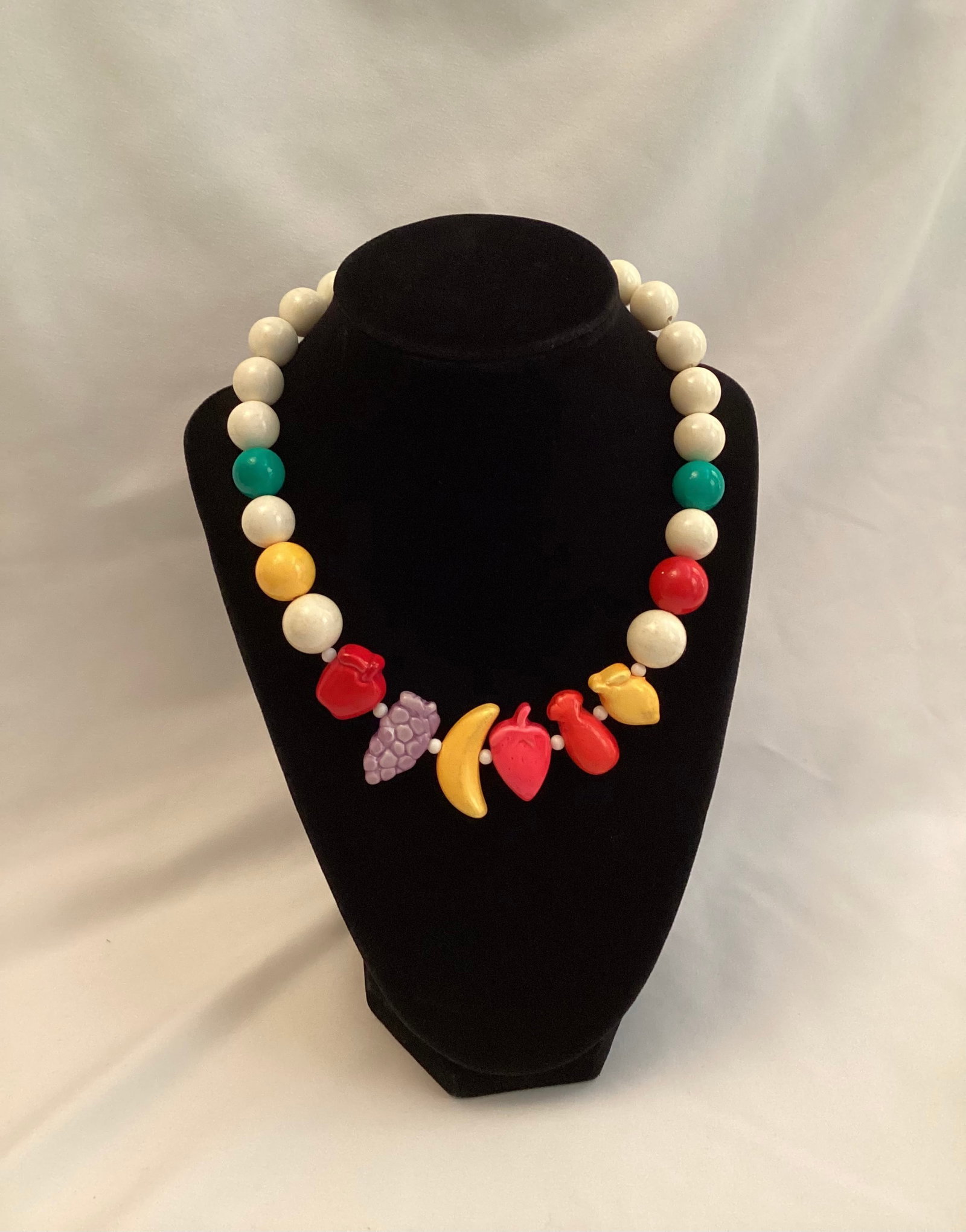 Adorable Vintage Fruit Necklace: 17.5 inches