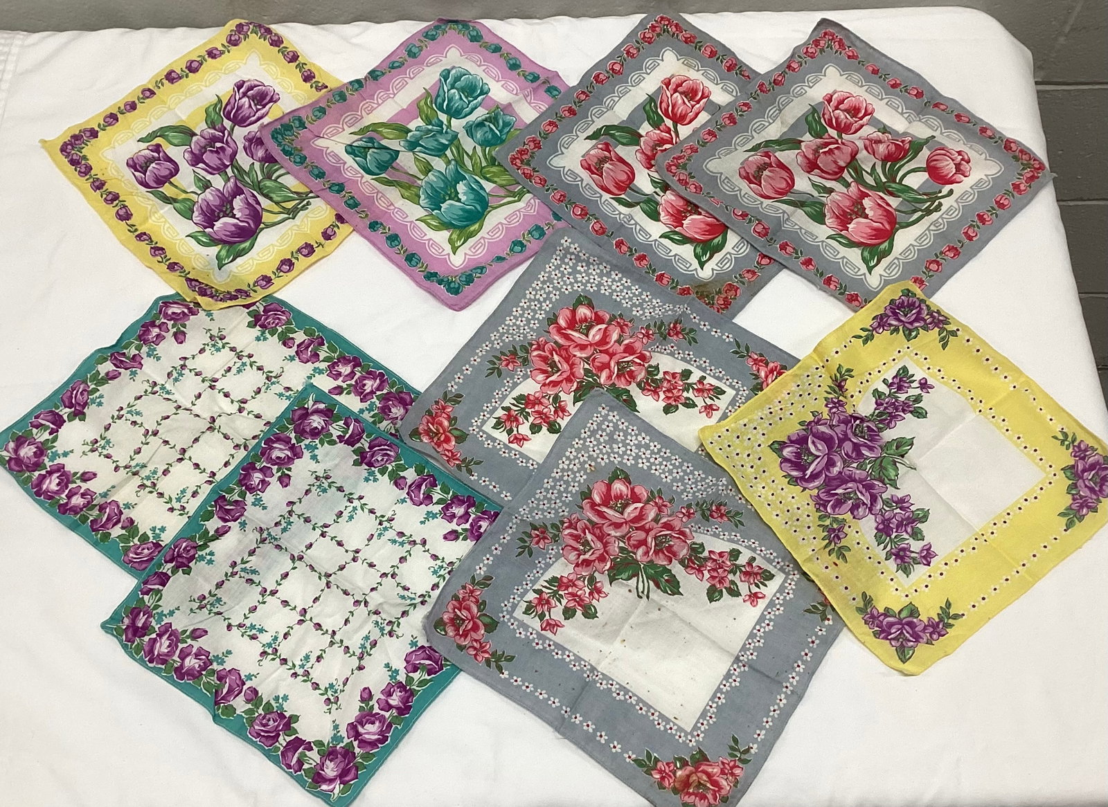 Matching Vintage Hankies: Some spots as shown in last photo