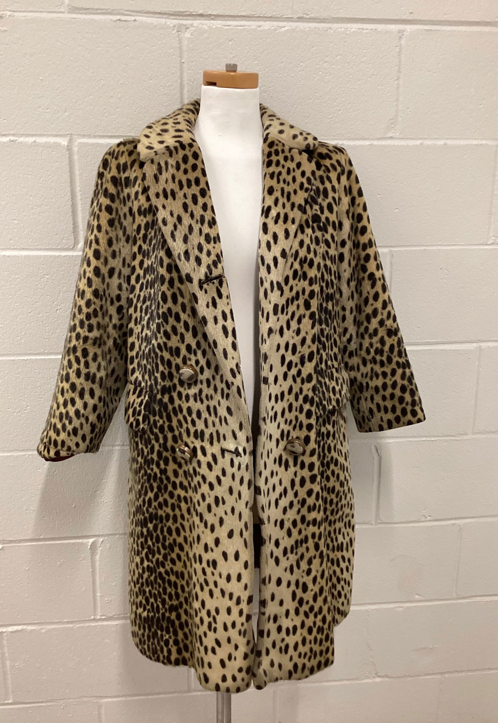 Vintage Faux Leopard Coat (1 of 9)