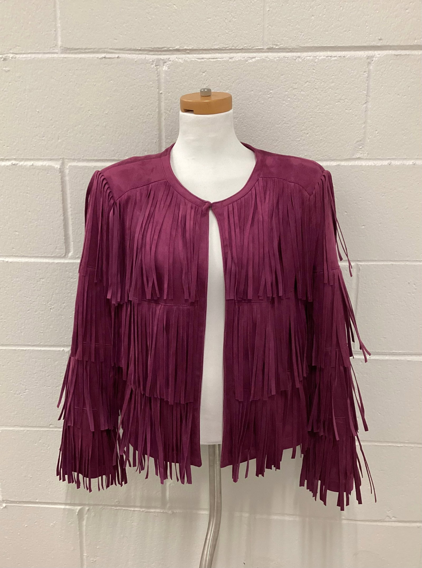 Serena Williams Signature Statement Purple Fringe Jacket: Size L