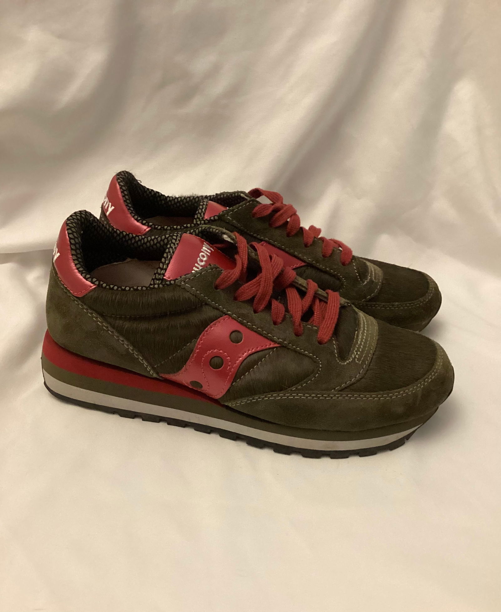 Saucony Jazz Triple Green Pony Hair Sneakers: Womens Size 8