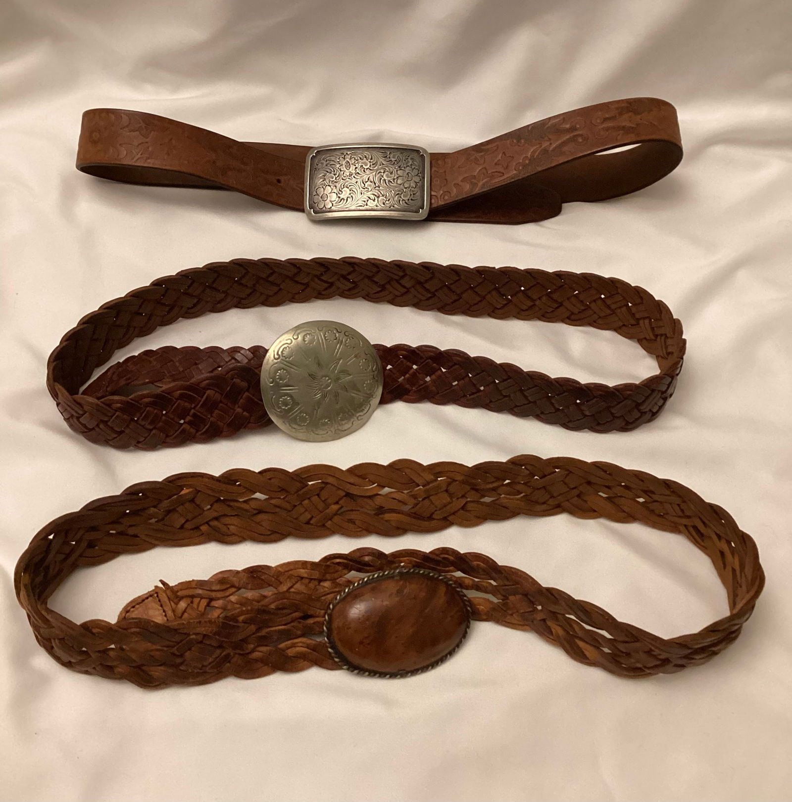 1990s Vintage Leather & Braided Belts (1 of 5)