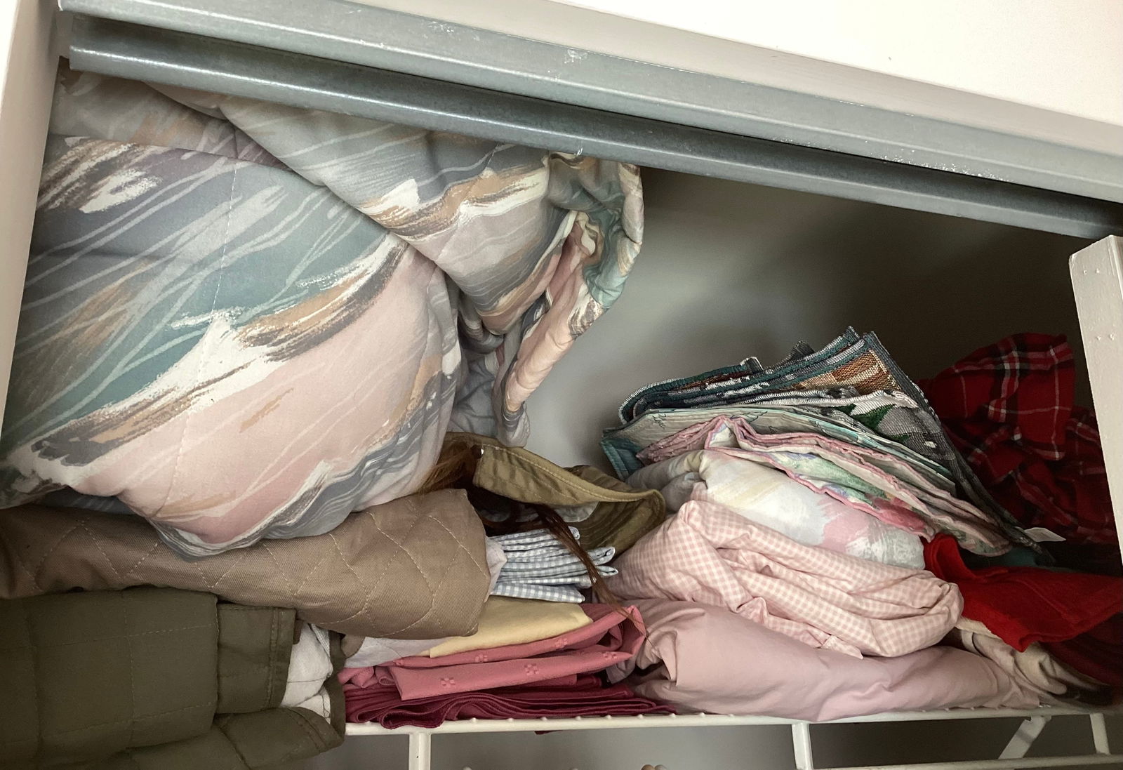 Contents of Top Shelf of Closet (1 of 2)