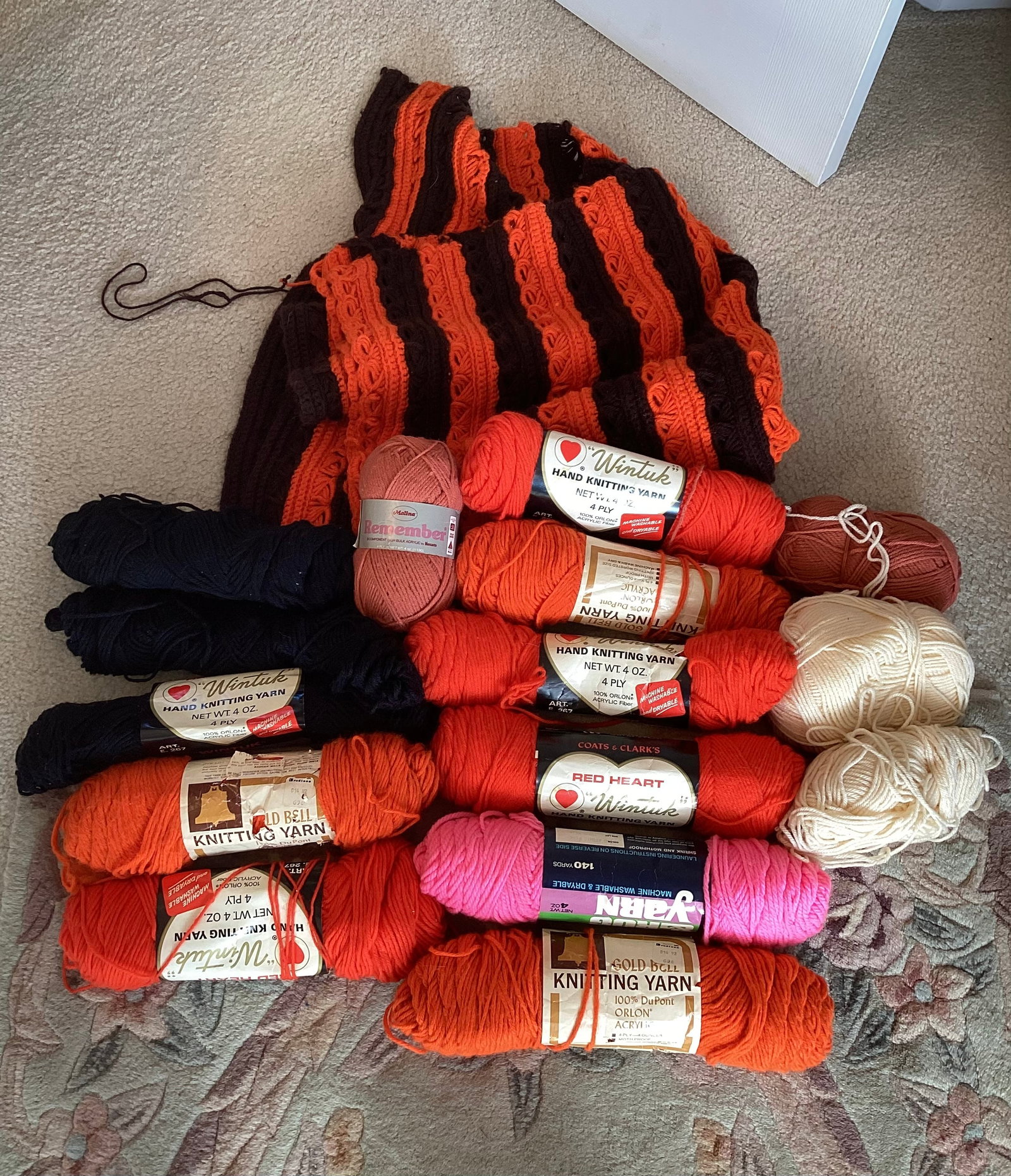 Vintage Yarn & Partial Blanket: Vintage Yarn