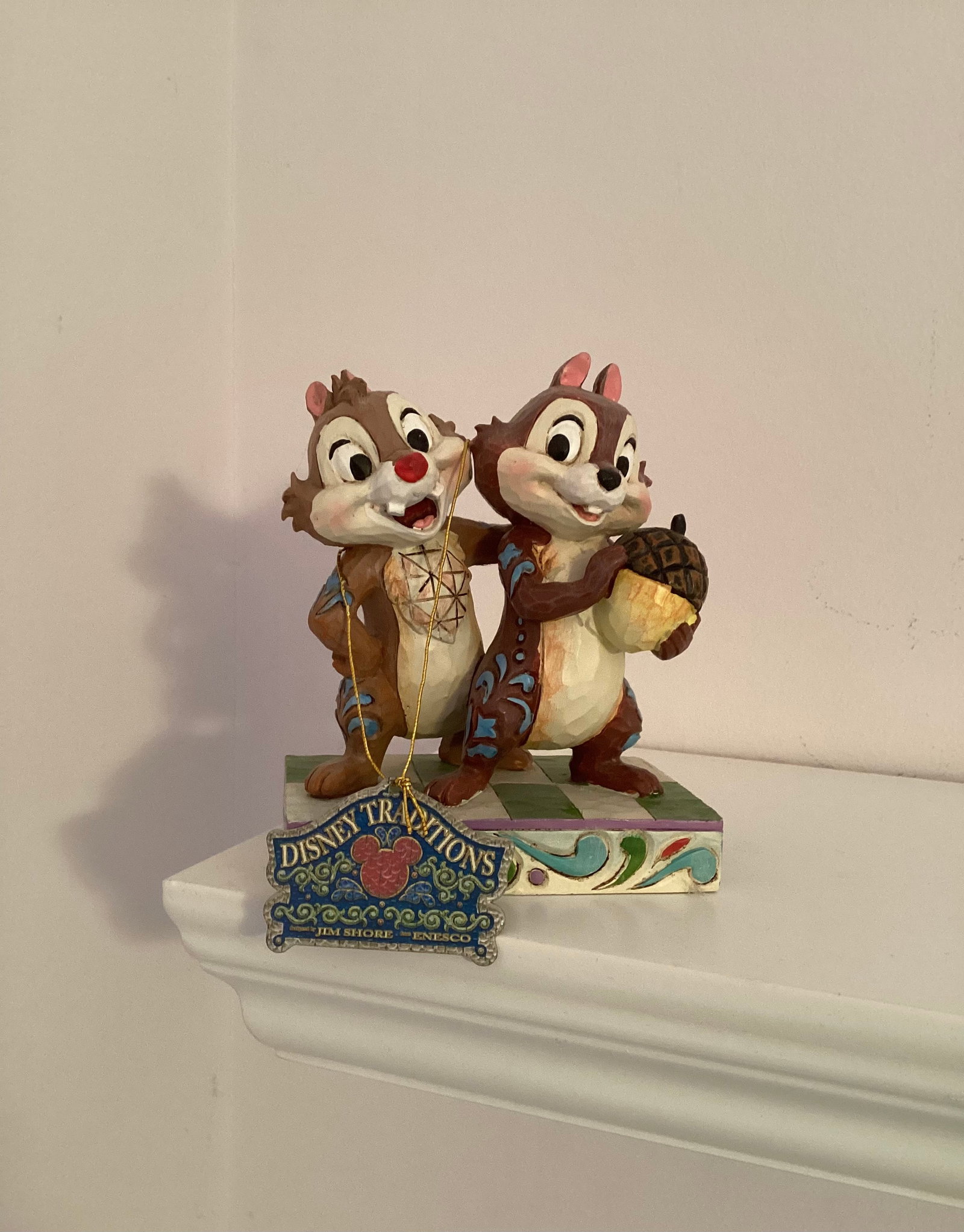 Jim Shore Disney Traditions Showcase Collection Chip & Dale Nutty Buddies: 4.75 inches. With Box