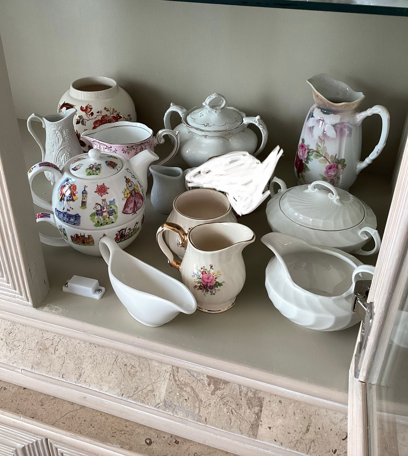 Vintage & Antique English Tea & Creamer Sets, Pitchers: Sadler King & Queens Tea Set