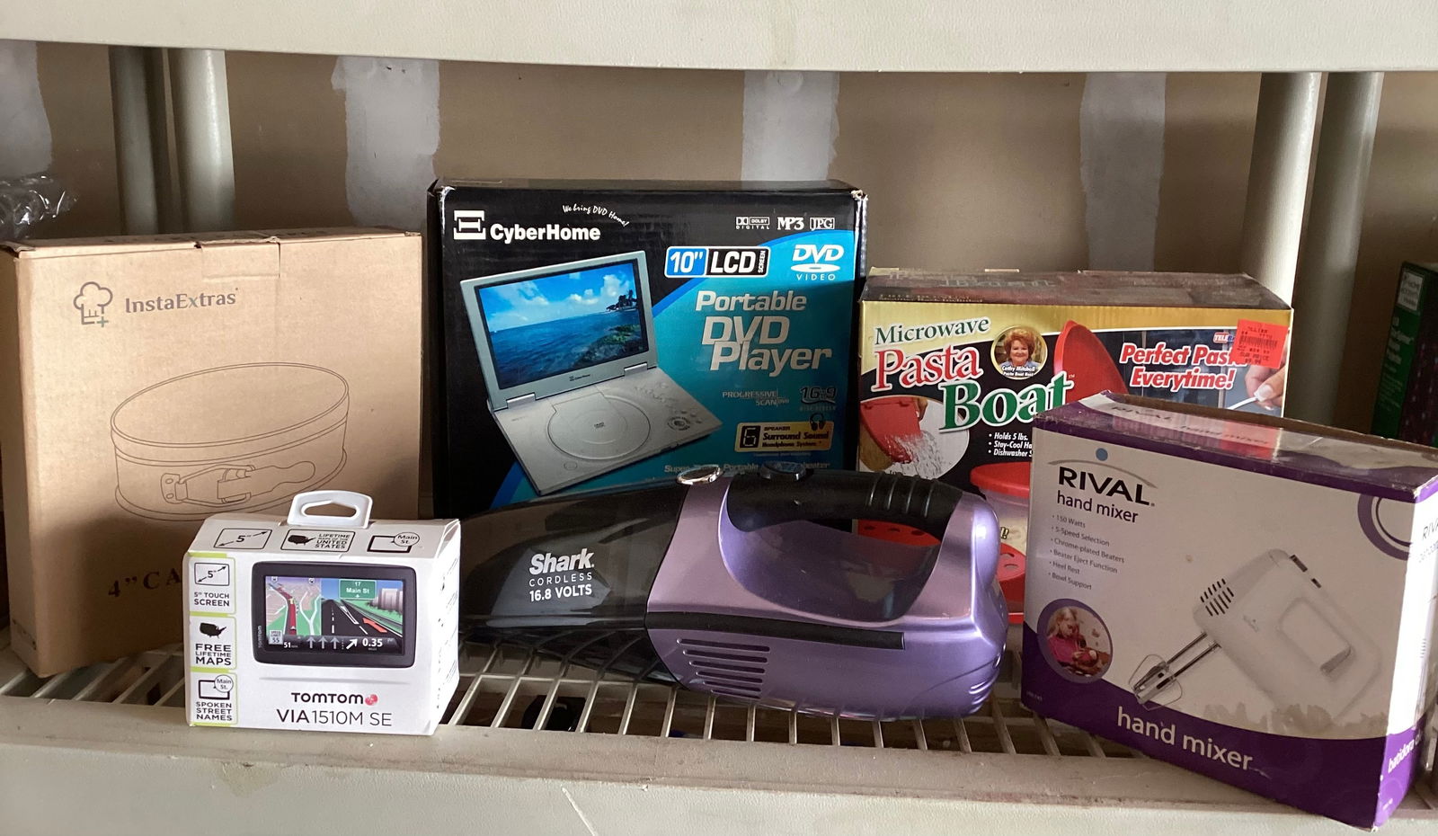 Contents of Shelf Boxed Electronics & Kitchen Items (1 of 3)