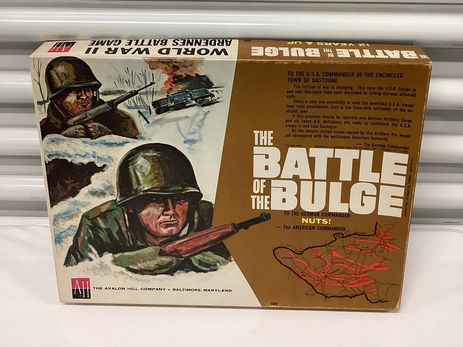 1965 WWII Battle of the Bulge Ardennes Battle War Strategy Game: Unchecked