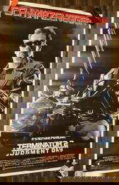 1991 Terminator 2 Judgment Day Record Store Promotional Poster