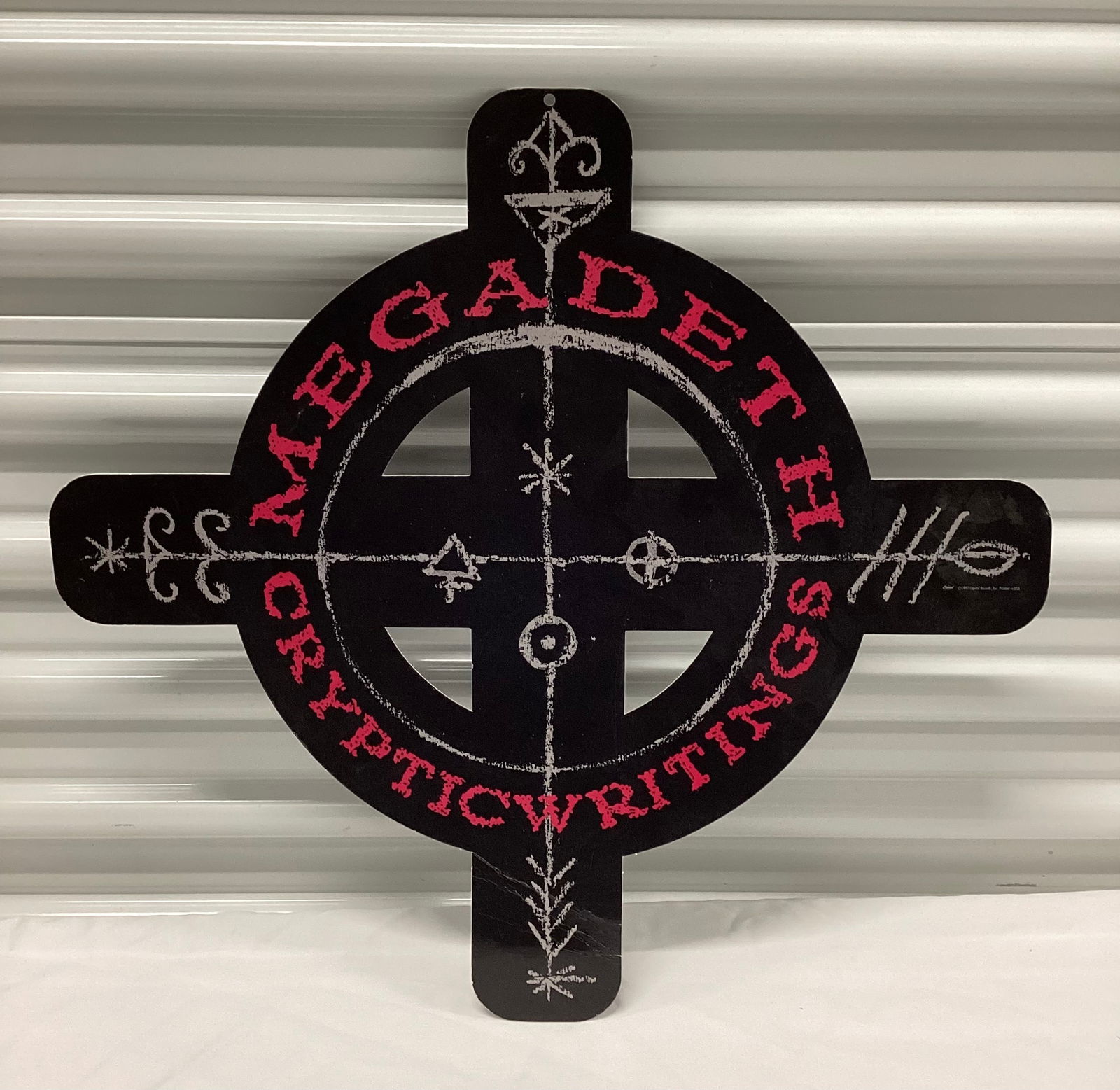 1997 Megadeth Double Sided Promotional Record Store Cut Out Poster (1 of 3)