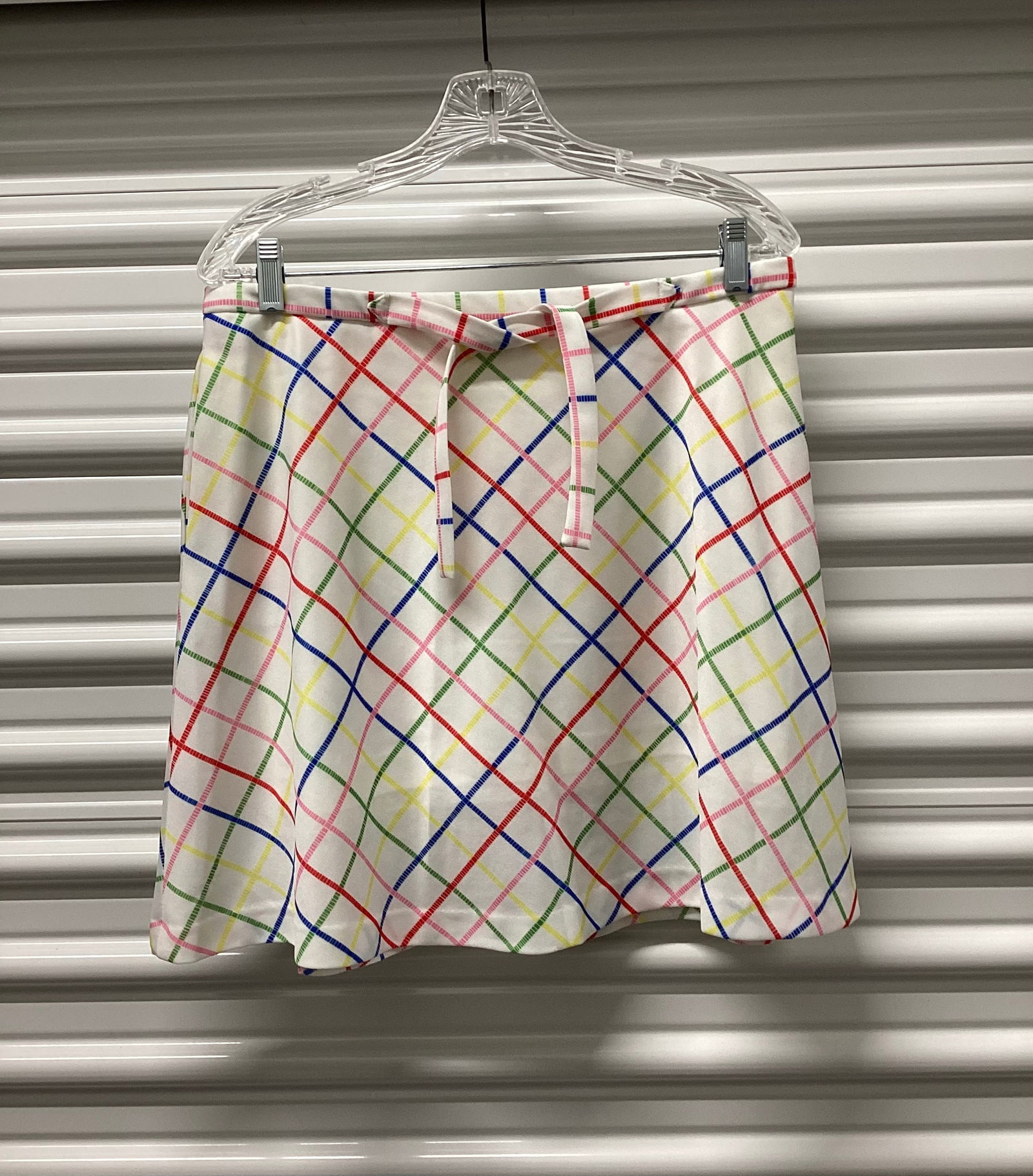 Vintage David Smith Colorful Skirt Lined With Lace Shorts: Size 14