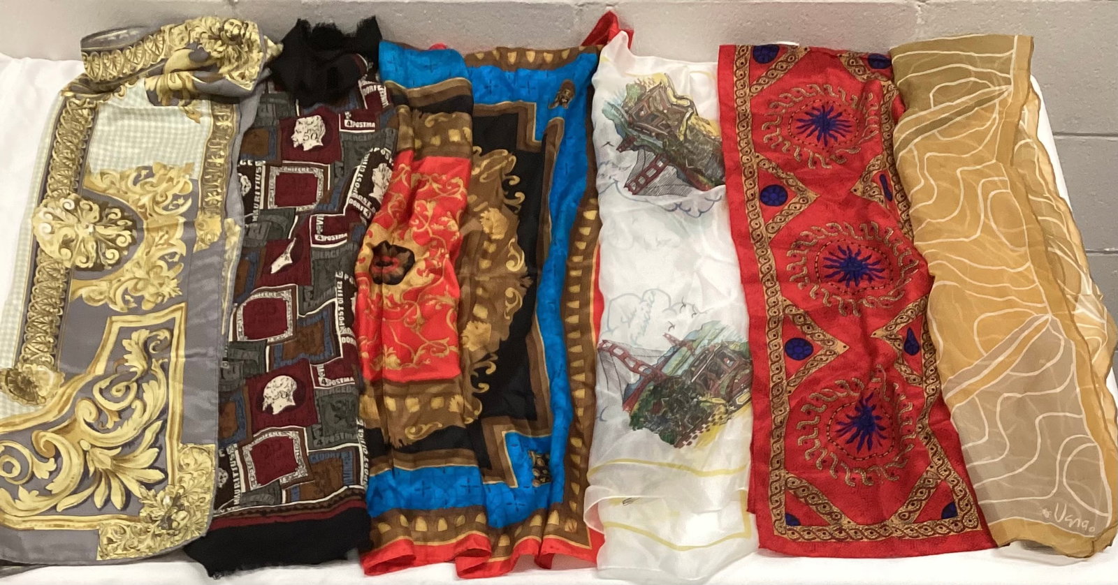 Vintage Silk & Other Scarves: Elaine Gold, Ginnie Johansen, Vera, Japan