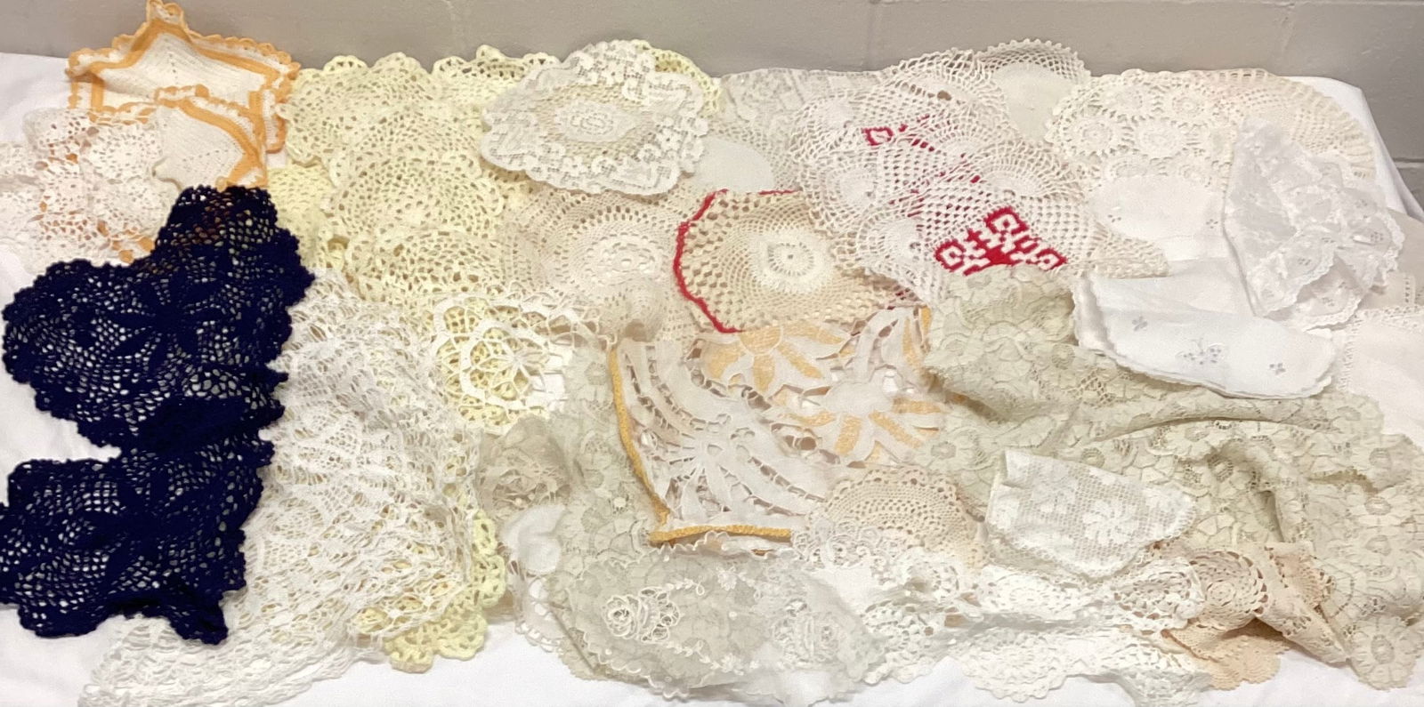 Large Collection of Crochet & Lace Doilies: Over 75 Pieces