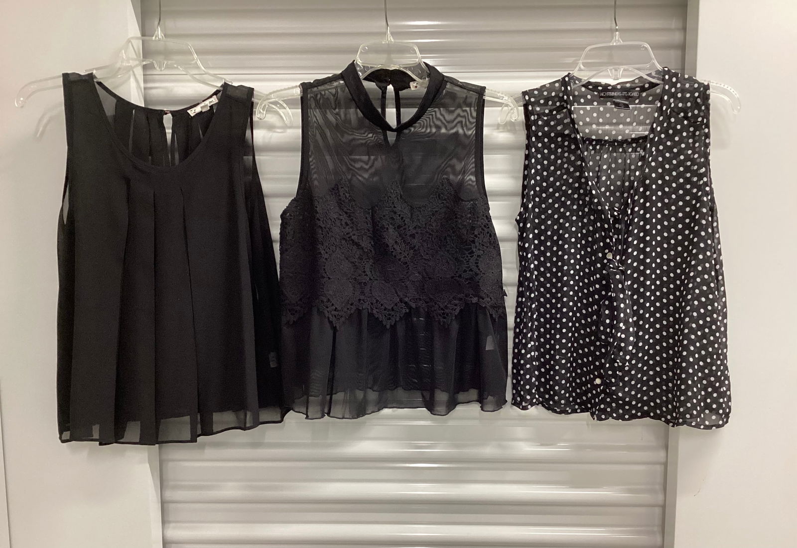 Three Semi Sheer Little Black Shirts (1 of 6)