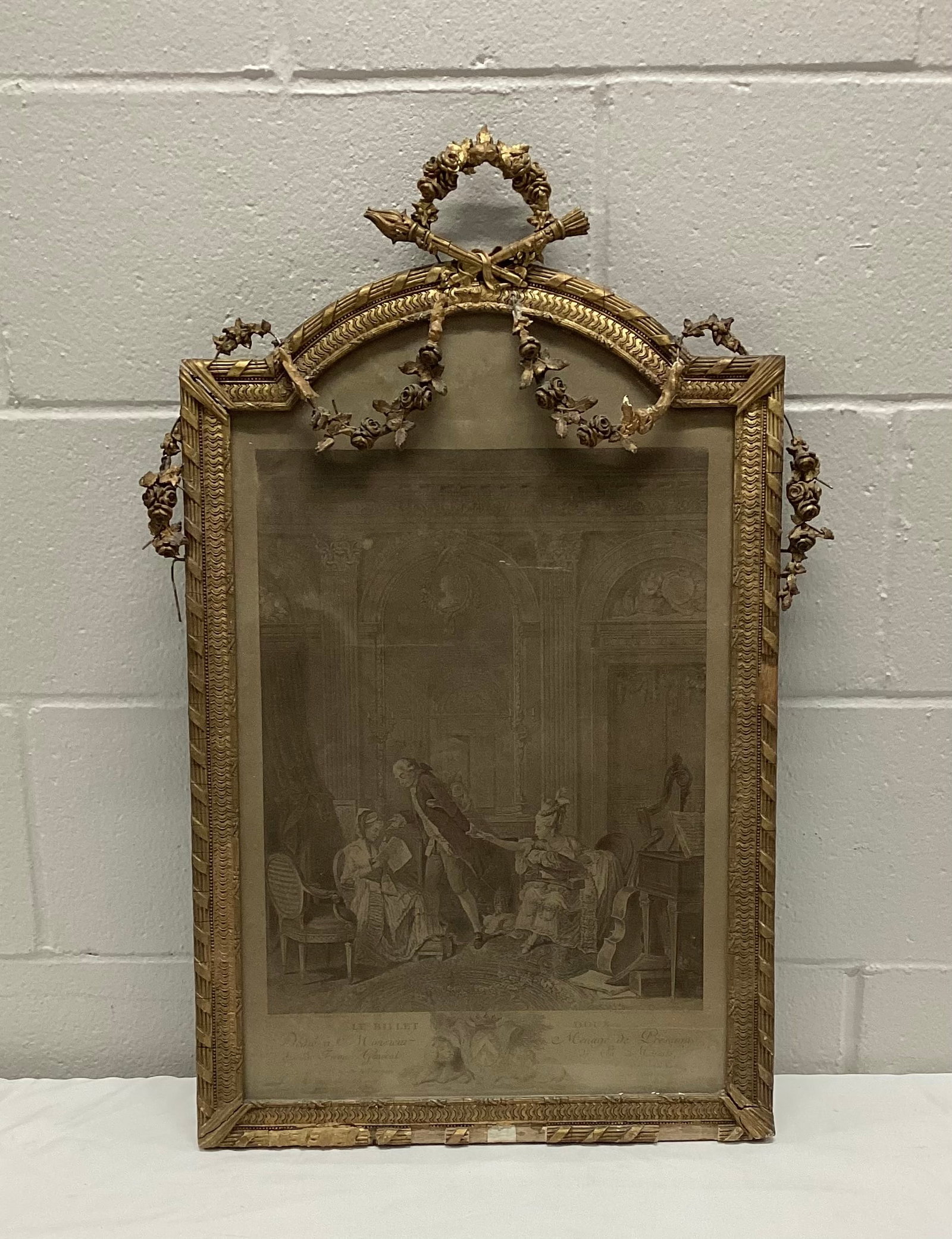 Antique De Launay Engraving of Pre Revolutionary Parisian Aristocracy (1 of 8)