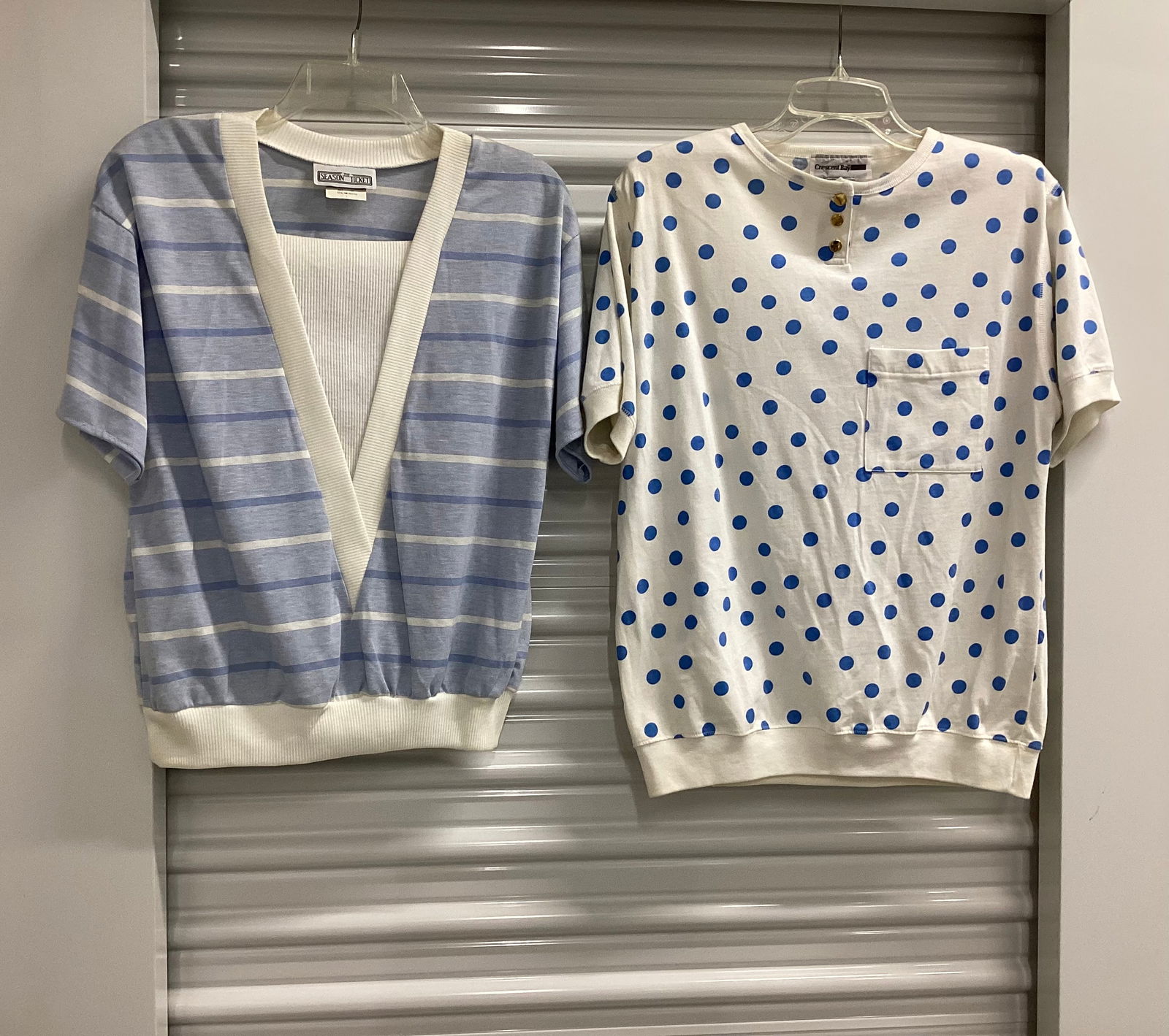 Two Vintage Blue & White Tops (1 of 6)