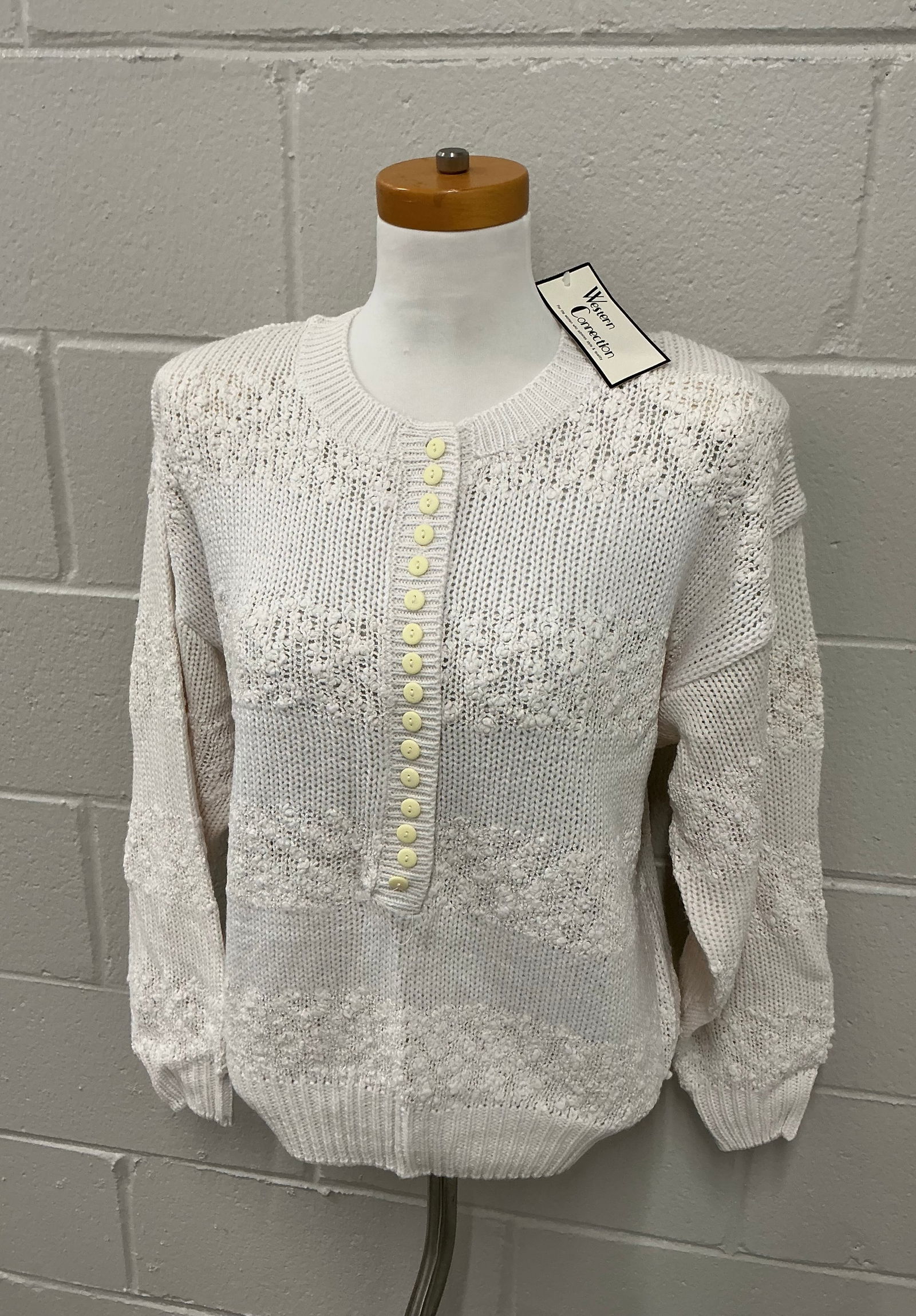 Vintage With Tags Western Connection Boucle & Knit Super Soft Sweater: Size L