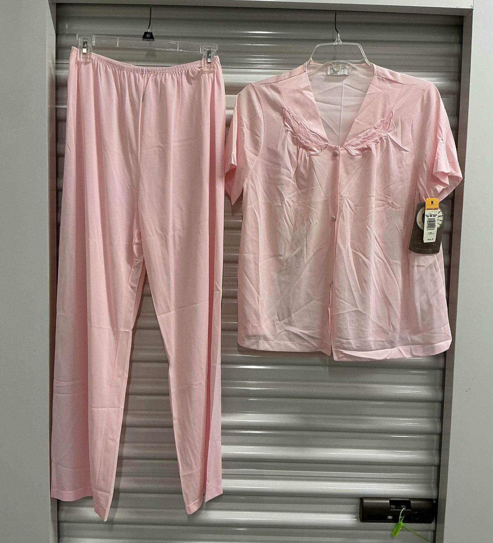 Vintage With Tags Vassarette Semi Sheer Lingerie Petal Pink Pajamas: Size M