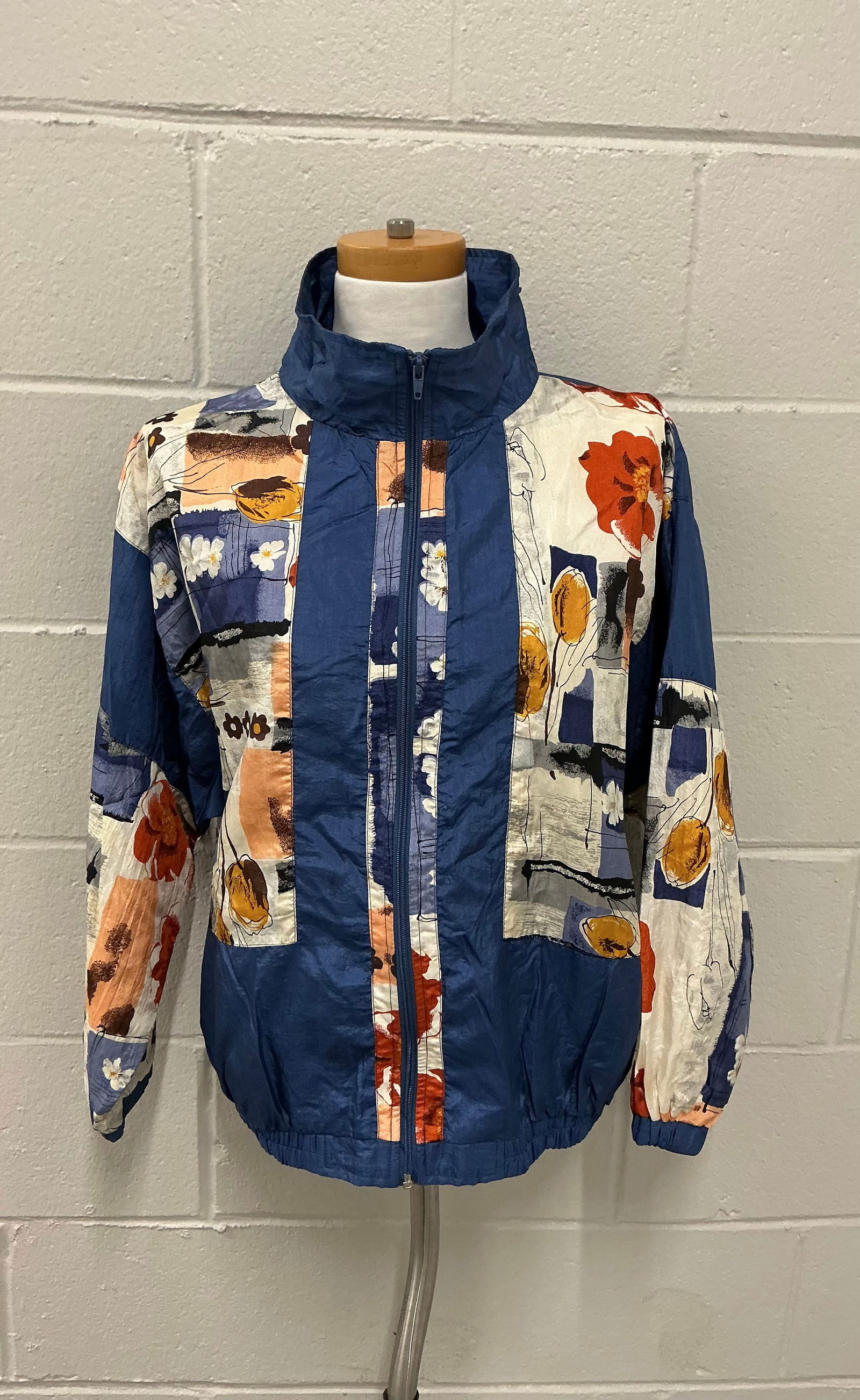 Vintage Abstract Floral Print Windbreaker (1 of 5)