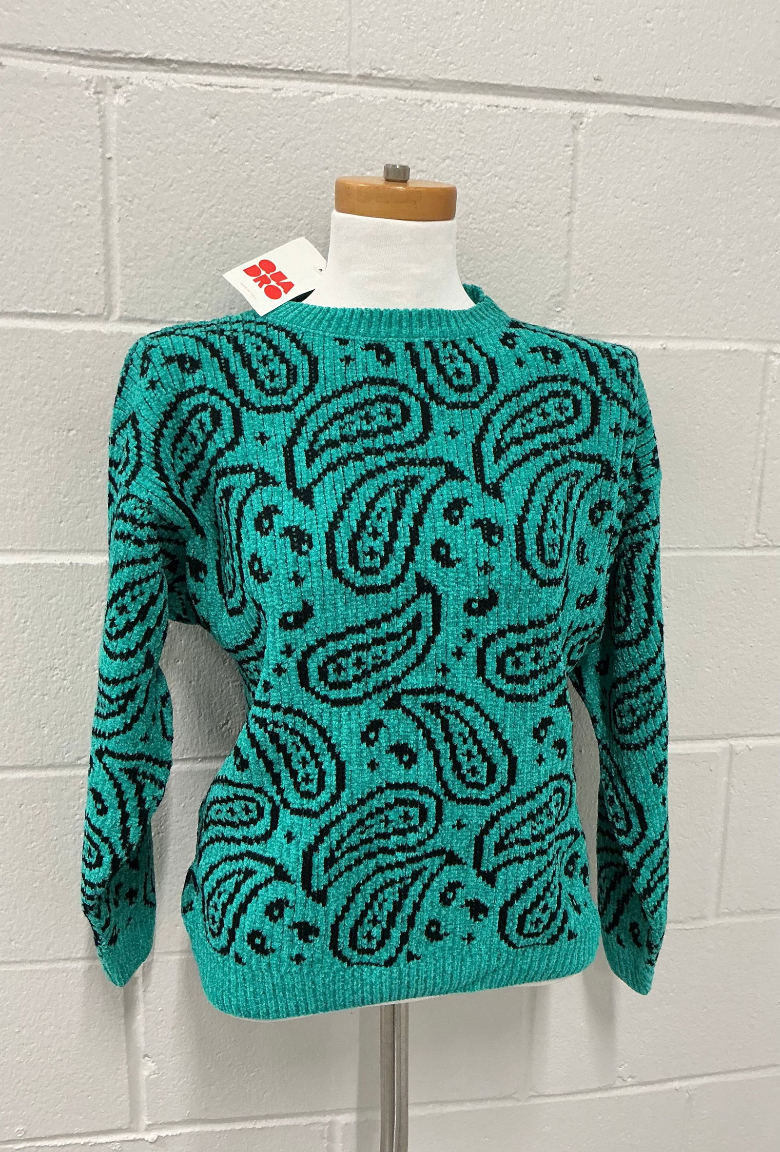 Made In Italy Vintage Quadro Sweater With Tags: Size M