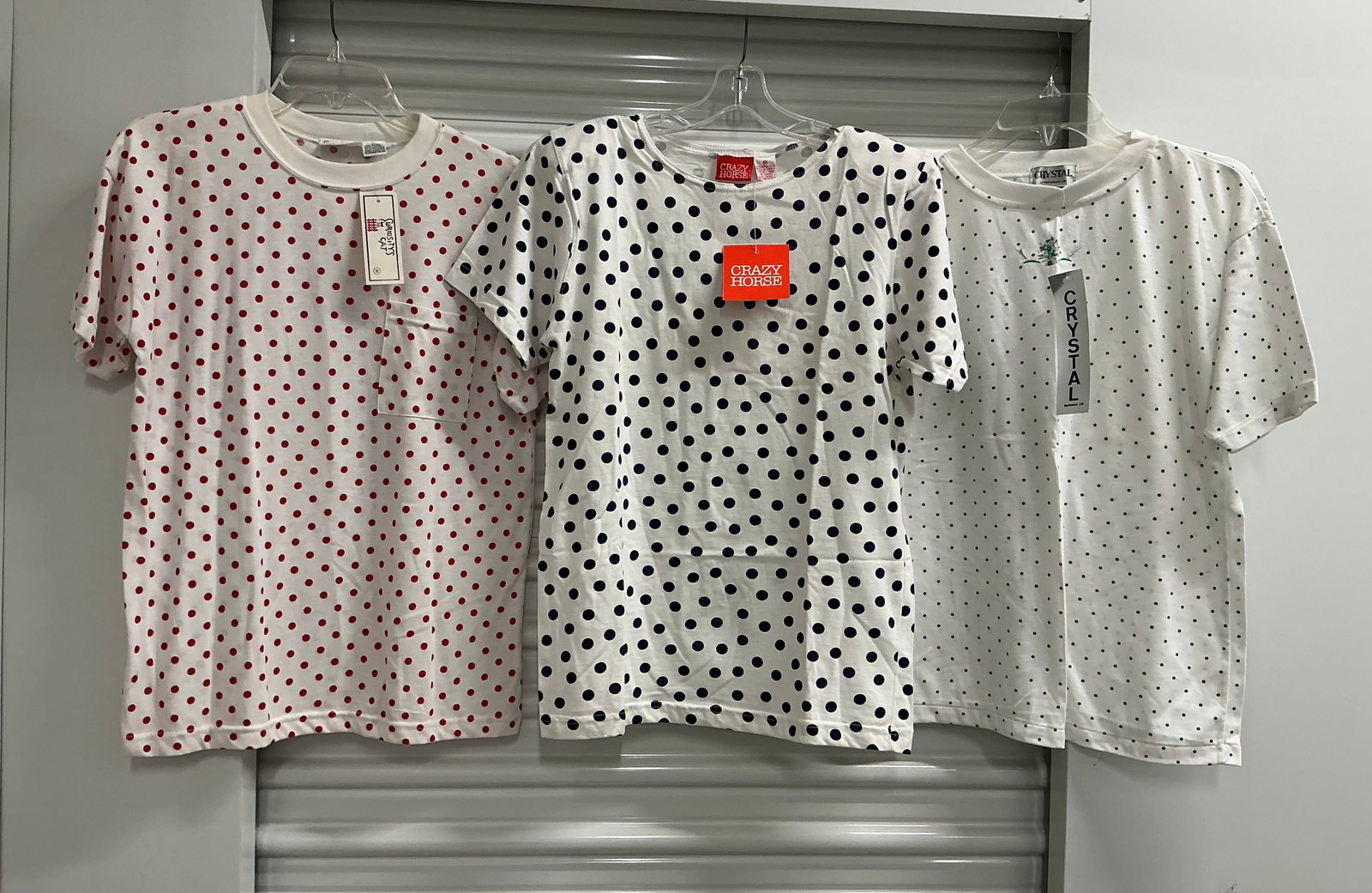 Vintage Polka Dot Tees With Tags: Size M