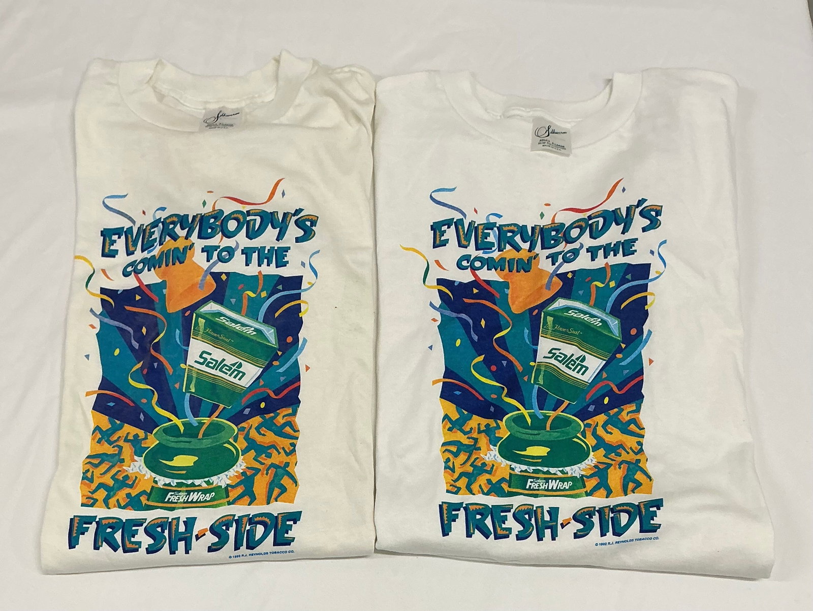 Pair of Salem Cigarette Vintage T-Shirts 1992: Size XL