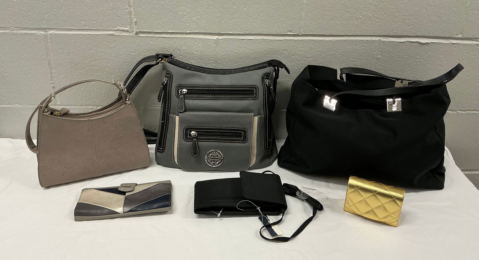 Liz Claiborne DKNY & Other Purses: Crossbody Wallet & Gold Mini Purse New