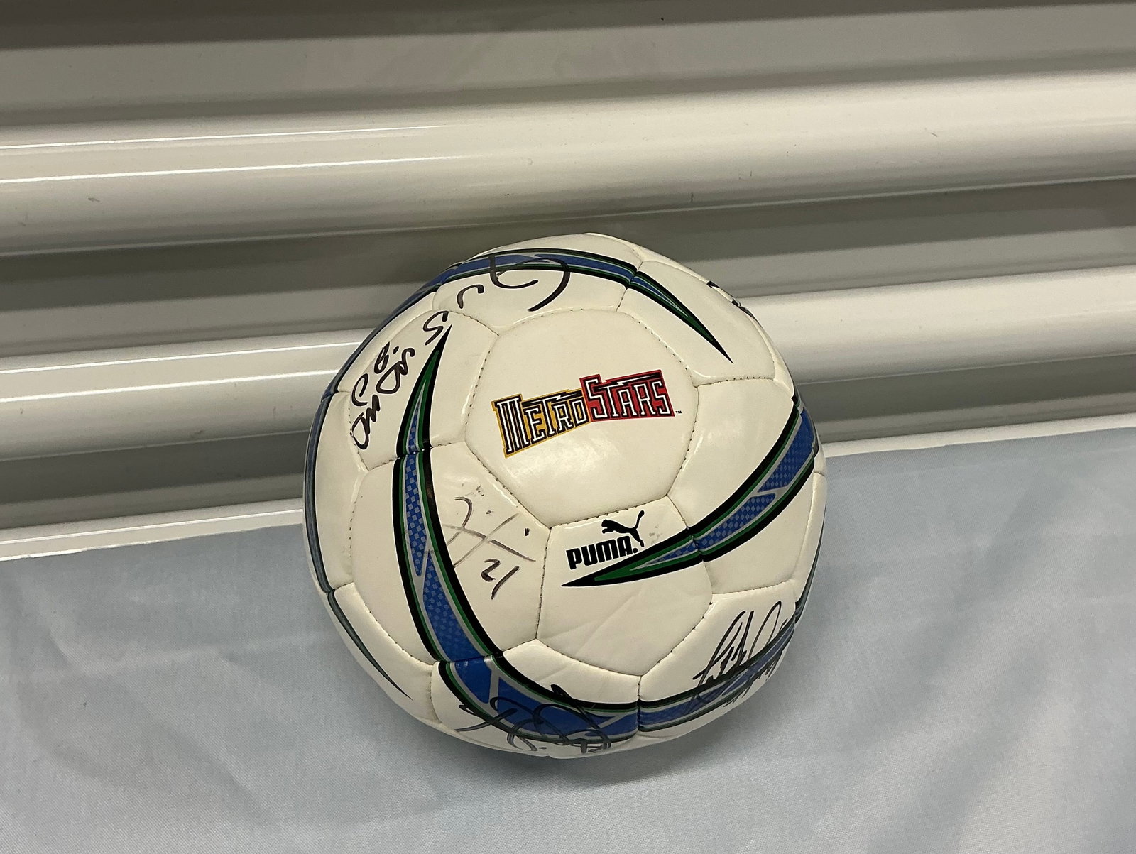 Signed New York Metro Stars Mini Soccer Ball: No COA 5.5 inches