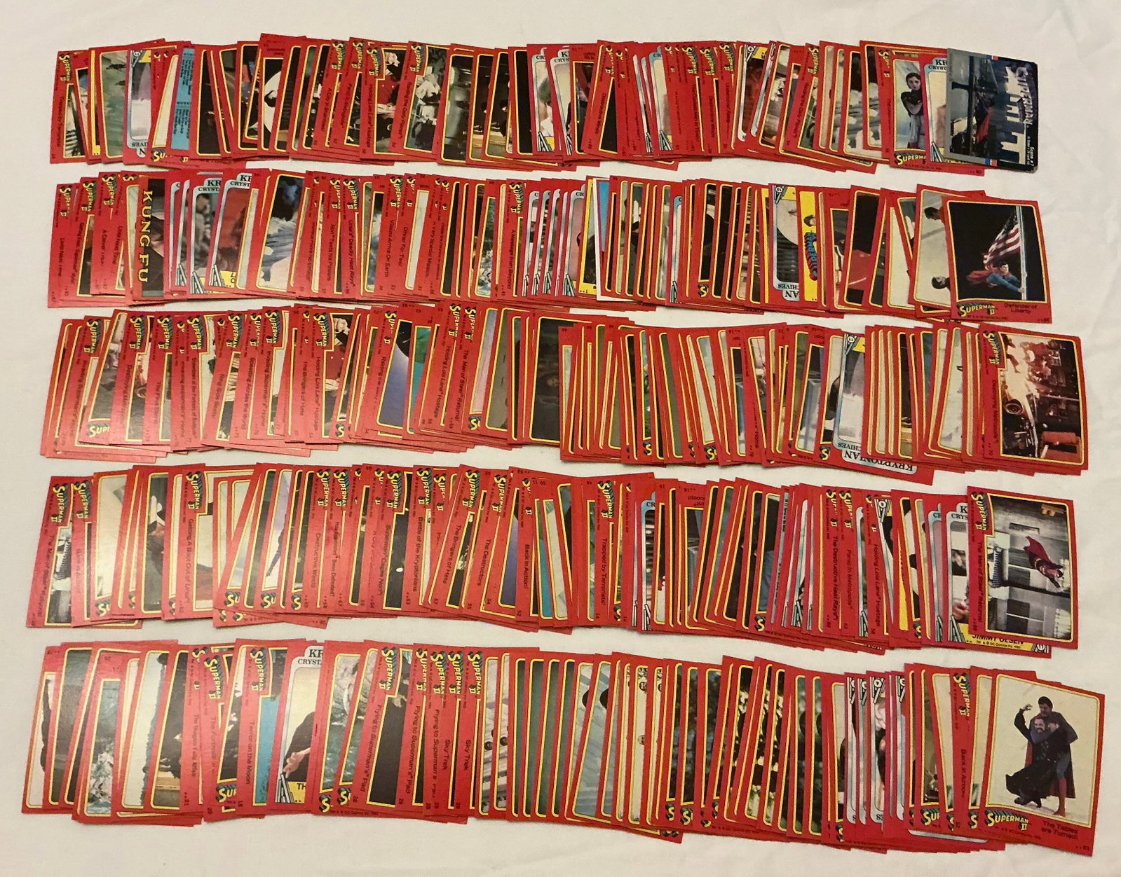 Collection of Superman II Trading Cards: Movie Trading Cards