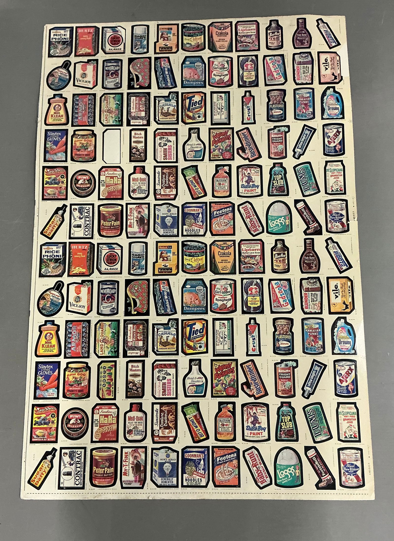 1979 Uncut Topps Wacky Packages Sticker Sheet (1 of 9)