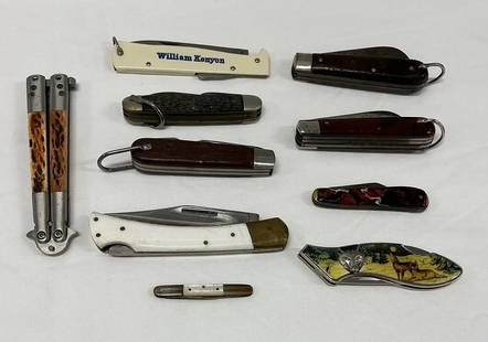 Collection of Pocket Knives: Largest Closed 5 inches