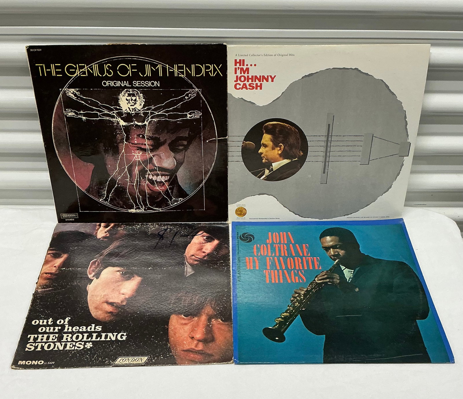 Vintage Stones Hendrix Cash Coltrane Vinyl Records: All Untested & Unchecked. If you have a question about a specific record, please ask prior to bidding
