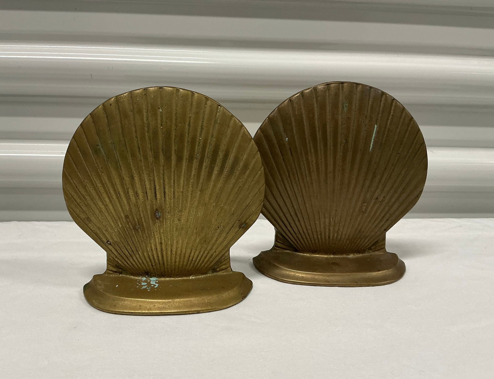 Pair of Vintage Brass Sea Shell Book Ends (1 of 5)