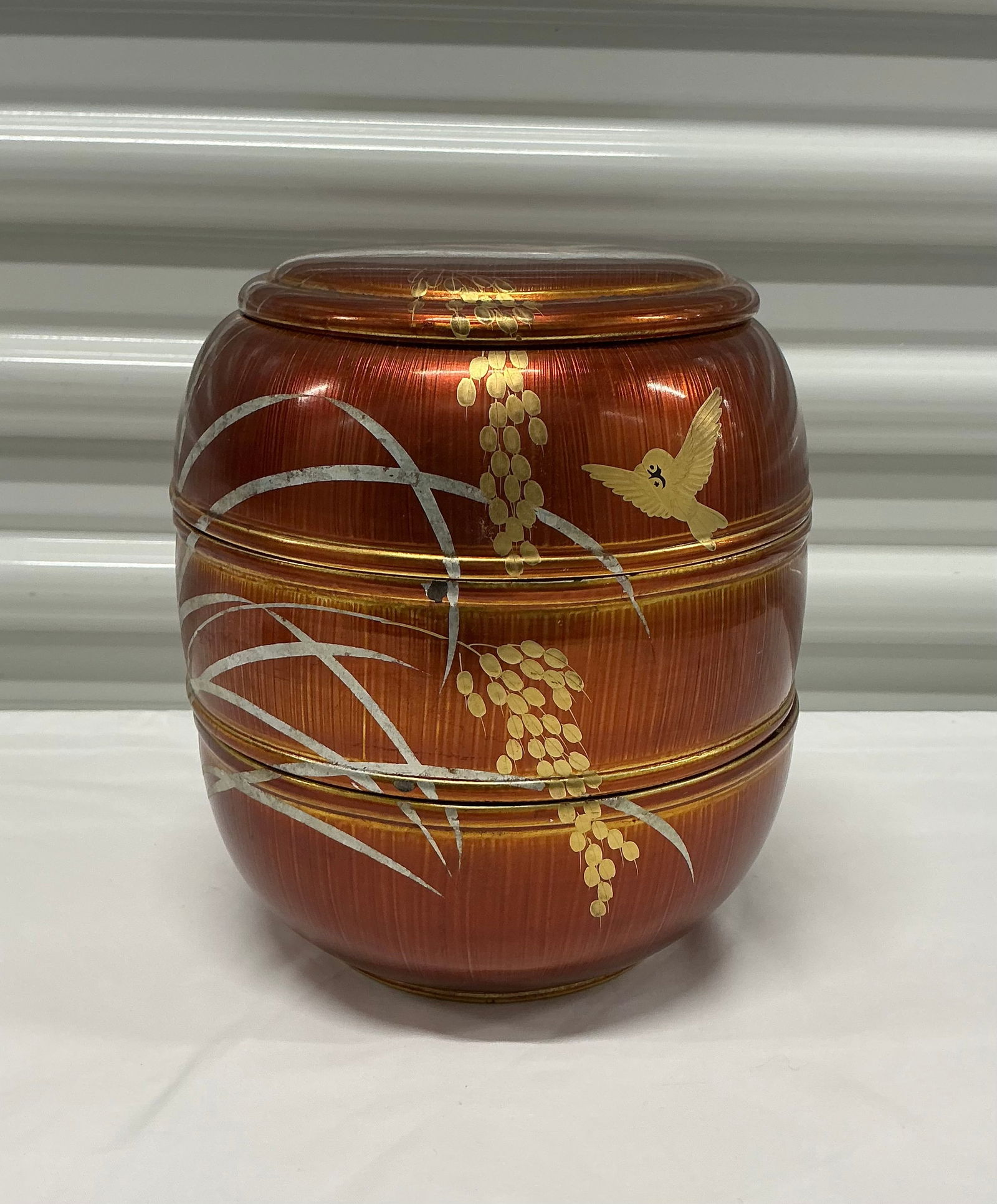 Three Tier Japanese Lacquer Box Tea Caddy Bento Box Jewelry Box (1 of 6)