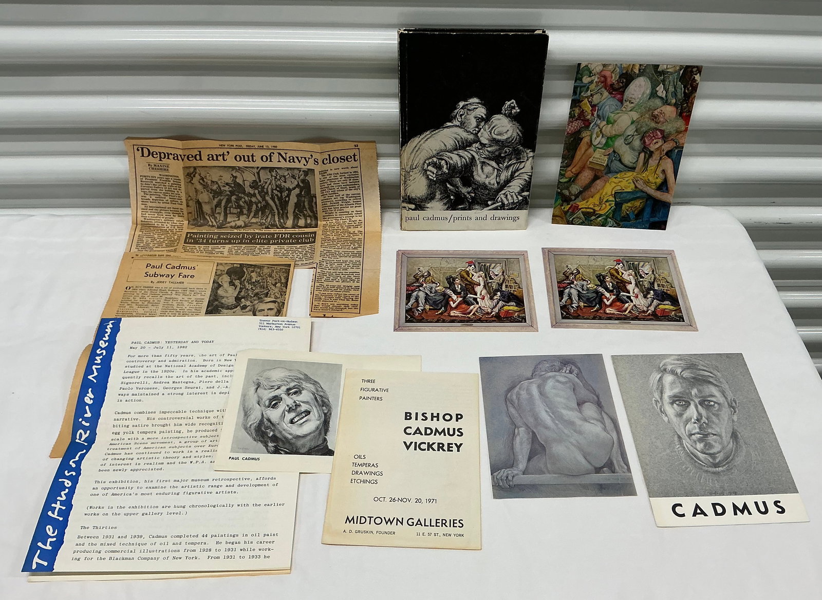 SIGNED Paul Cadmus Prints & Drawings Hardcover & Ephemera (1 of 6)