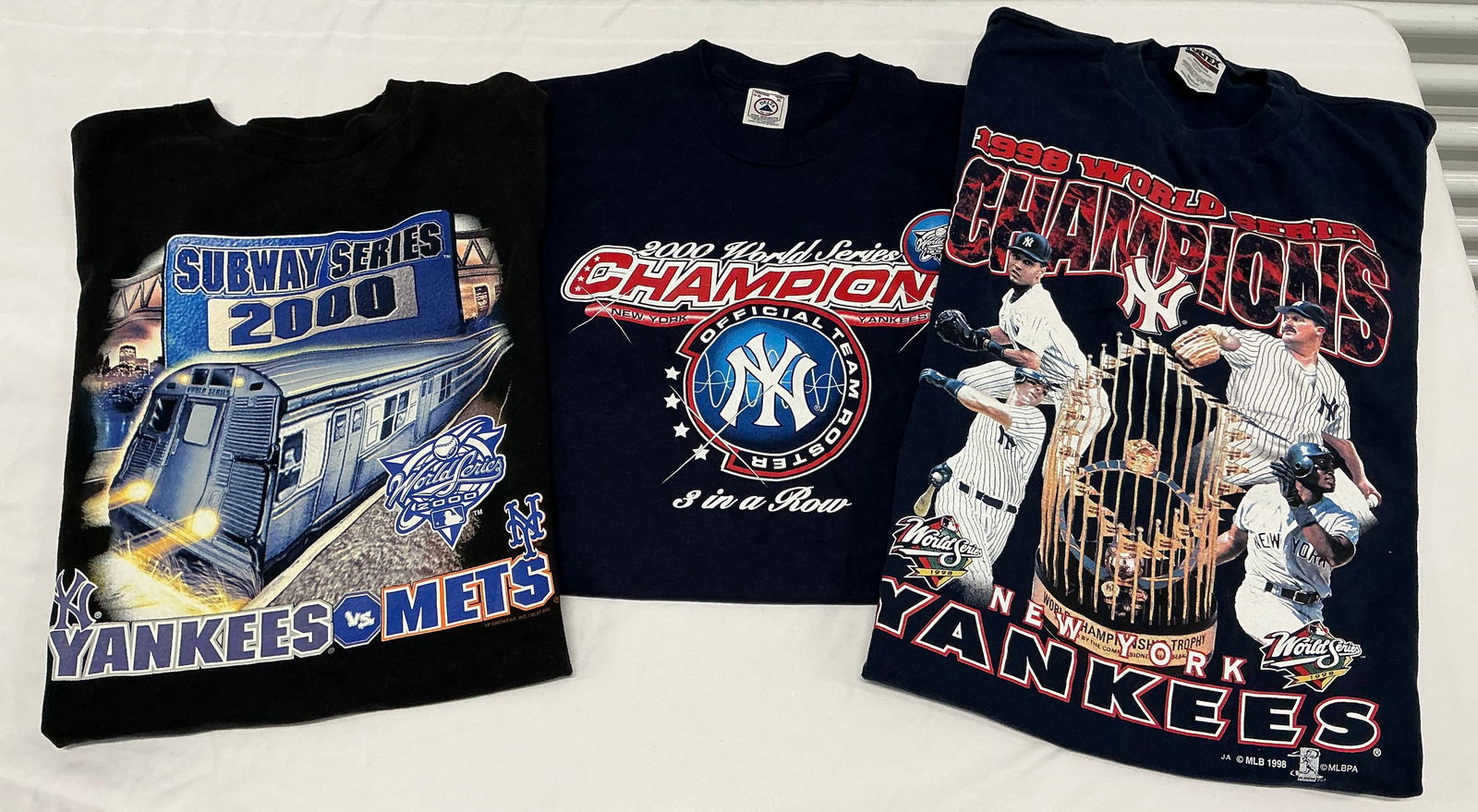 1998 2000 New York Yankees World Series T Shirts (1 of 4)