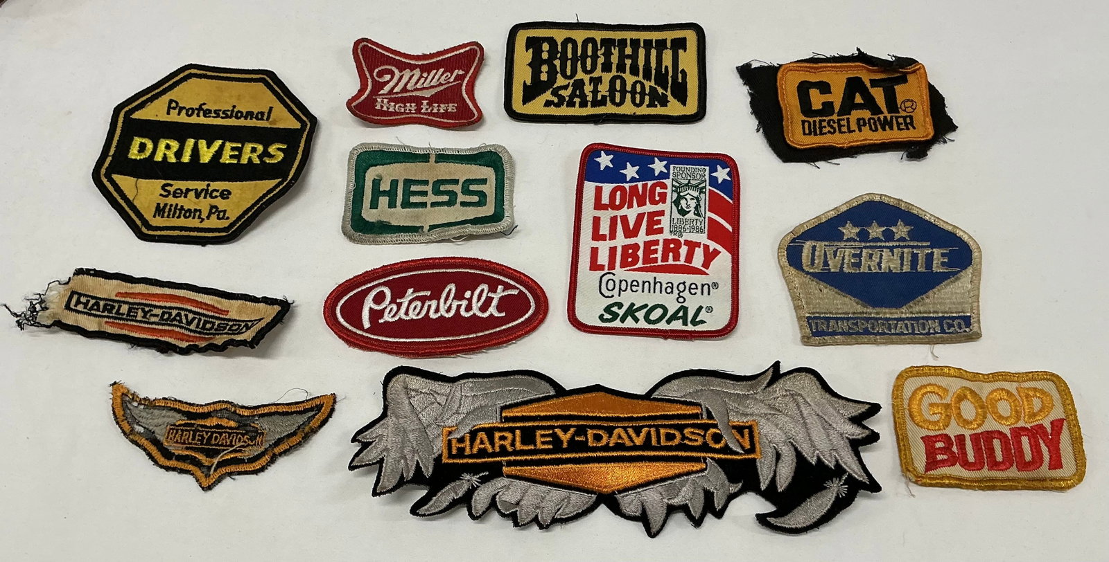 Harley Davidson & Other Vintage Patches: Largest 8.5 inches