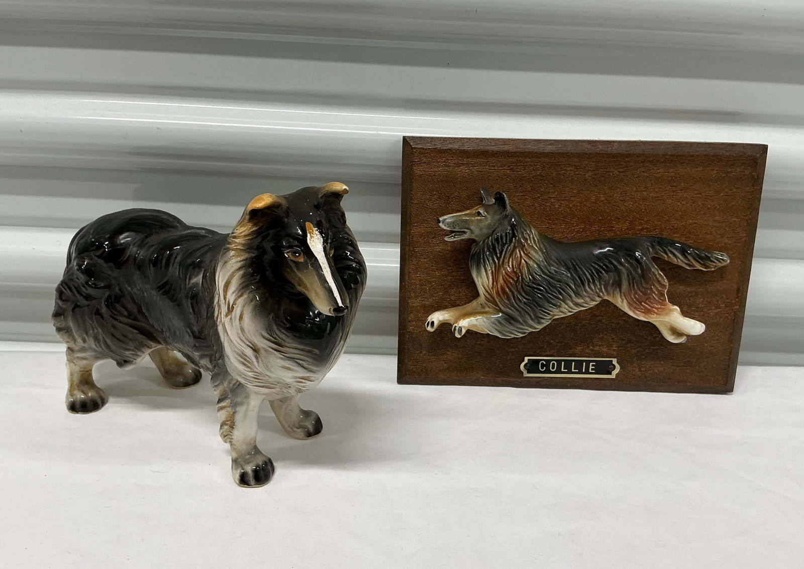 Vintage Collie Dog Ceramics: Larger 8 inches