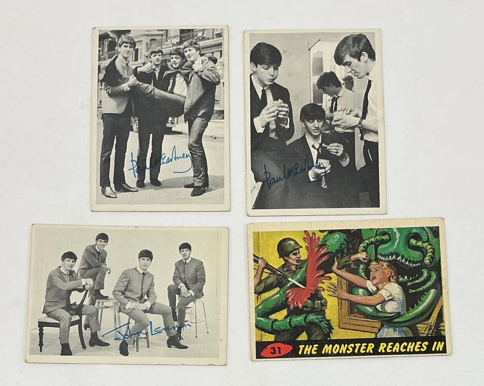 Vintage Beatles & Robot Terror Trading Cards: Beatles Robot Terror