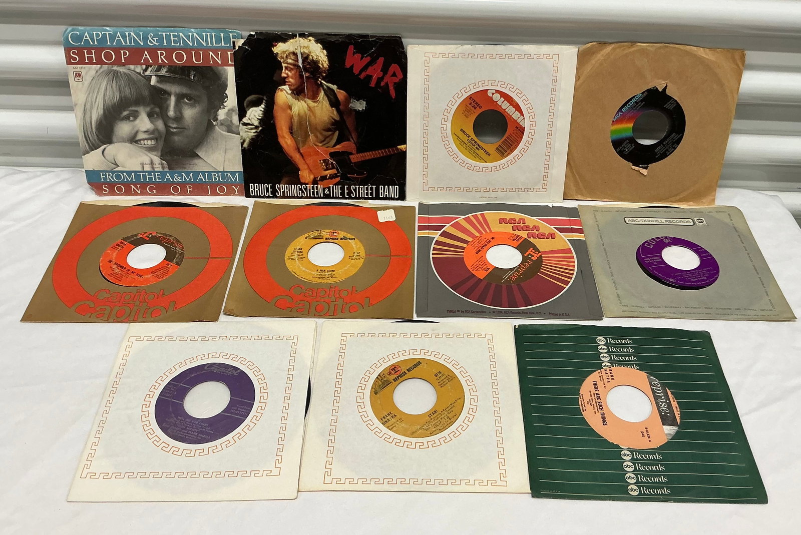 Vintage 45s Springsteen Sinatra: Vinyl Records