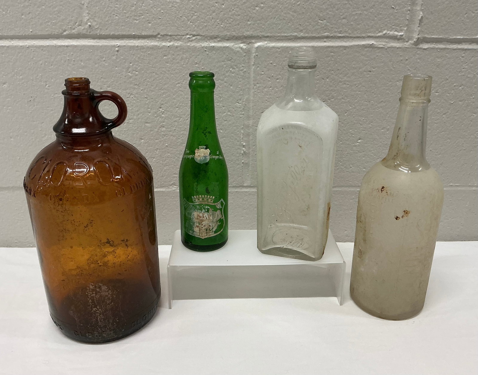 Vintage Bottles Clorox H&A Gilbert Dixie Bell: Tallest 11 inches