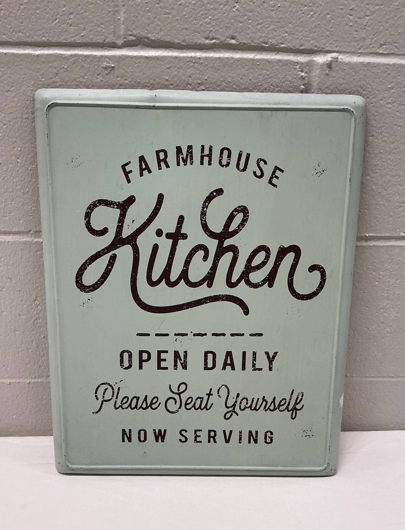 Farmhouse Kitchen Distressed Metal Sign (1 of 2)