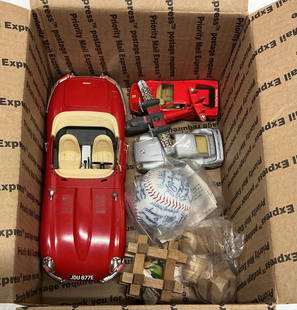 Box of Toys: Cars, Team Signed Promo Baseball, Japan Wooden Puzzle Games