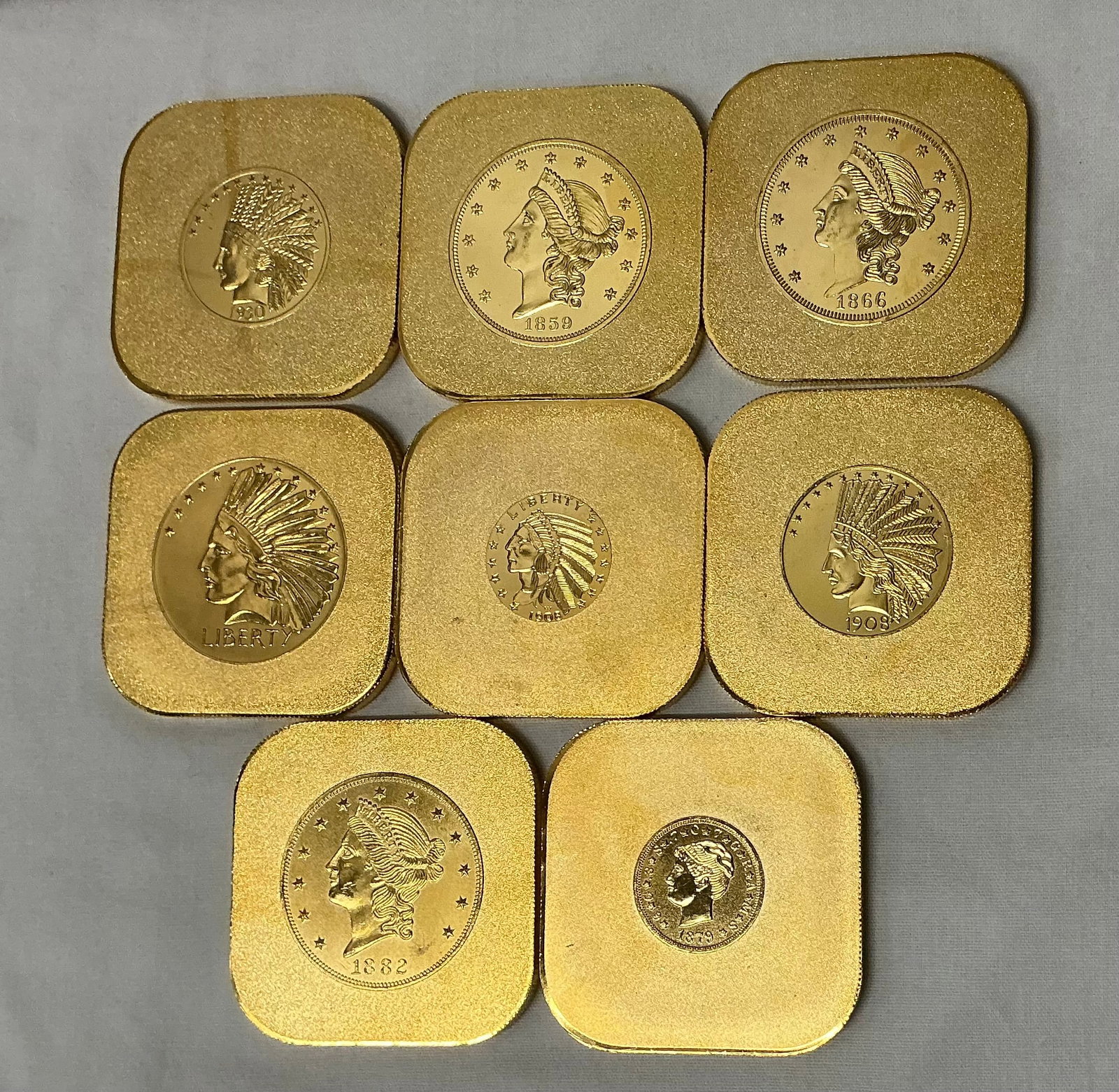 Gold Coin Replicas: 2x2