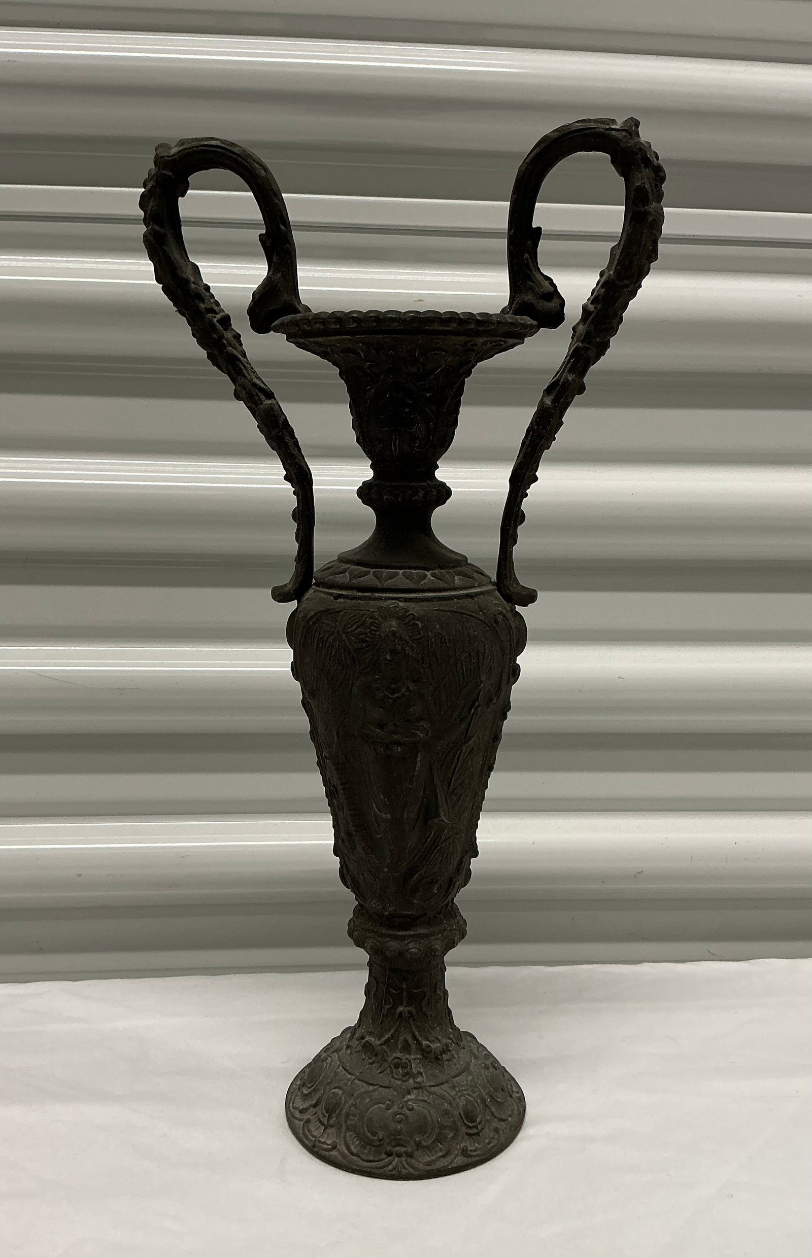 Metal Urn: 12.75 inches