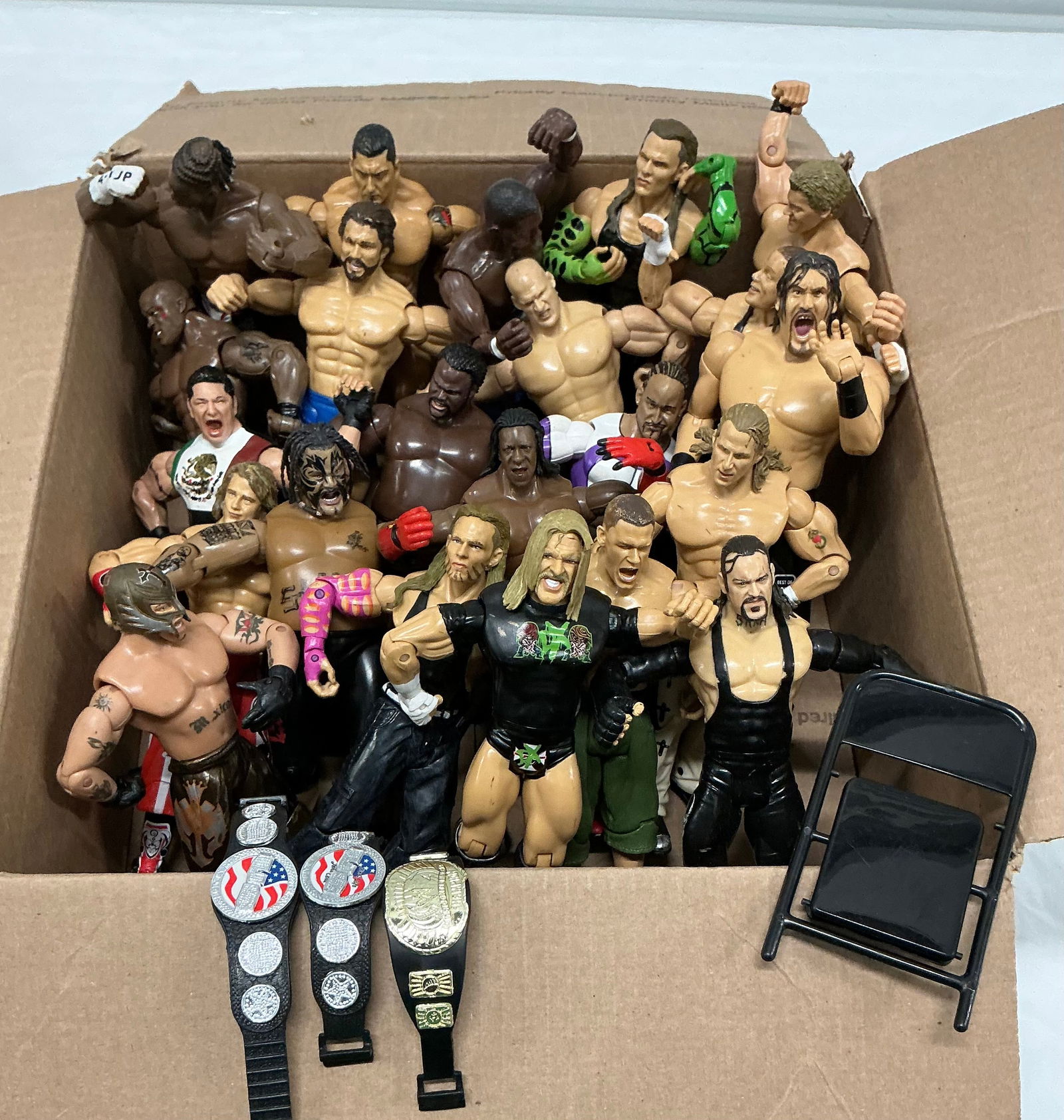 Box Full Of Wrestling Action Figures: 2003-04