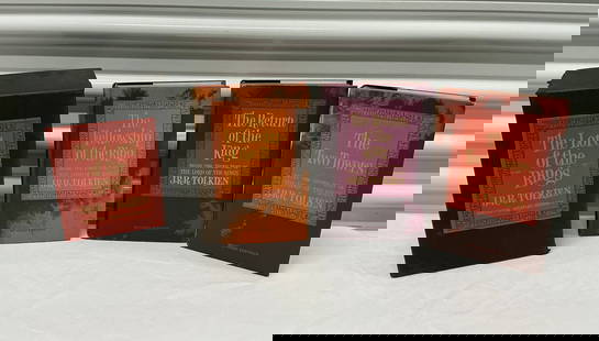 1965 JRR Tolkien The Lord Of The Rings Trilogy: Hardcover with dust jackets &