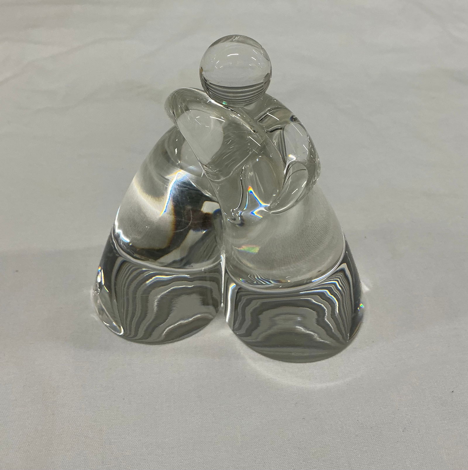 Signed Steuben The Kiss: 4.5 inches