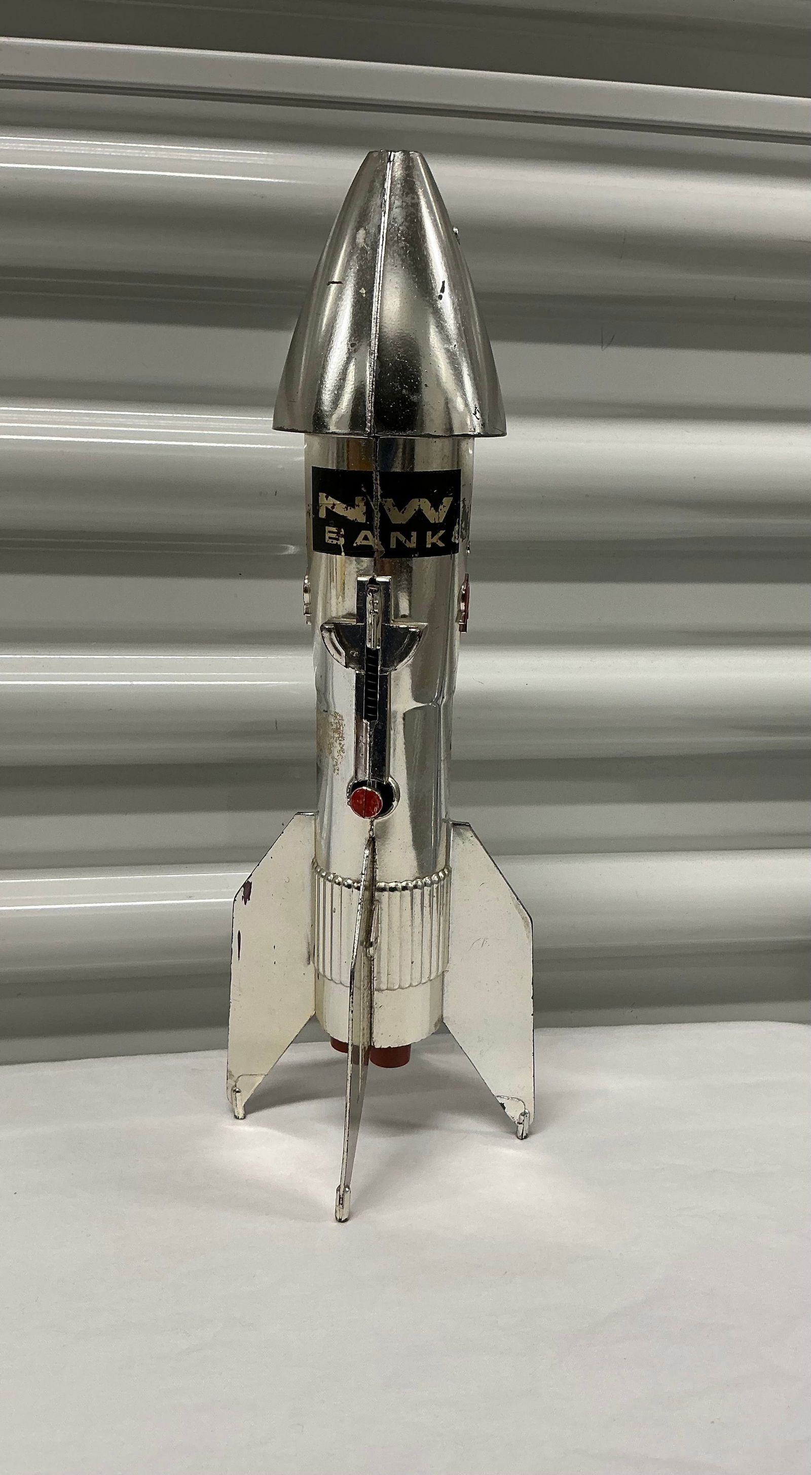 Astro Mfg Guided Missile Mechanical Coin Bank Circa 1950s (1 of 7)