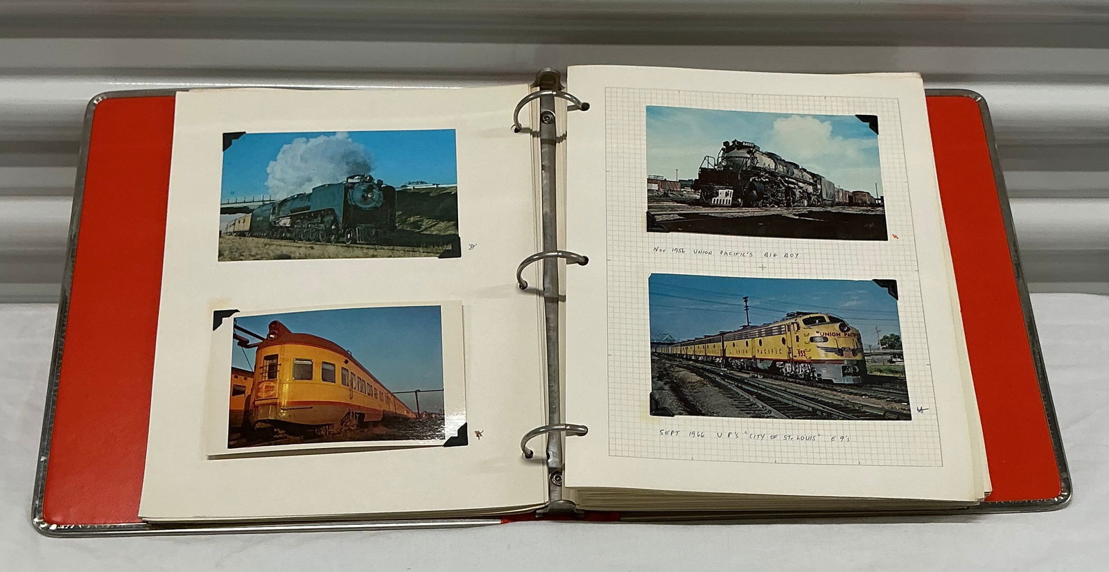 Binder Full Of Mid Century Railroad Postcards Over 40 Pages (1 of 7)